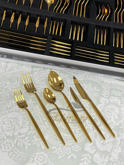 FERVEO FERVEO Sara Bestekset 6-Persoons | 36 Delig  - Goud
